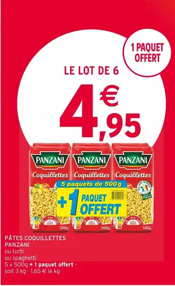 Intermarché Panzani pâtes coquillettes offre