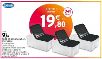 Intermarché Tontarelli boite de rangement 42l offre