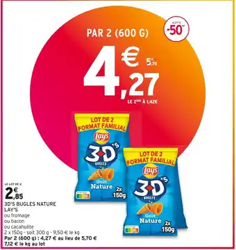 Intermarché Lay's 3d's bugles nature offre