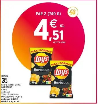 Intermarché Lay's chips maxi format barbecue offre
