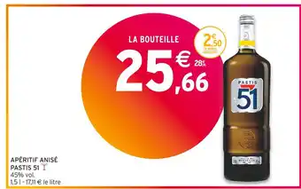Intermarché Pastis 51 apéritif anisé offre