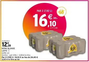 Intermarché Leffe bière blonde offre