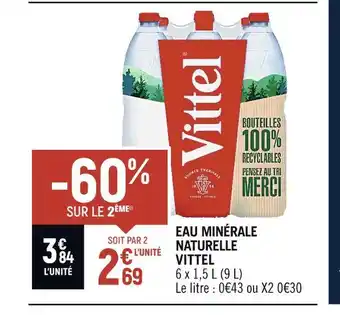 Petit Casino Vittel eau minérale naturelle offre