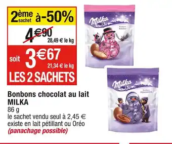 Cora x Carrefour Milka bonbons chocolat au lait offre