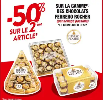 Cora x Carrefour Ferrero rocher -50% sur le 2ème article sur la gamme des chocolats ferrero rocher offre