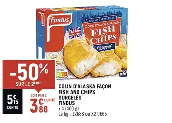 Spar Findus colin d’alaska façon fish and chips surgelés offre