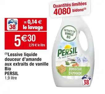 Cora x Carrefour Persil (1)lessive liquide douceur d’amande aux extraits de vanille bio offre