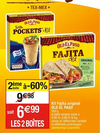 Cora x Carrefour Old el paso kit fajita original offre