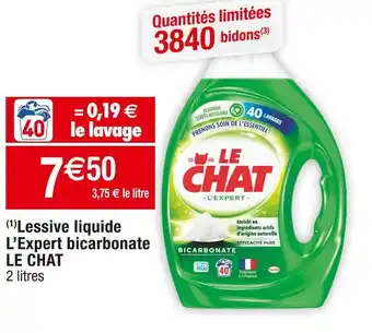 Cora x Carrefour Le chat (1)lessive liquide l’expert bicarbonate offre