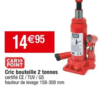 Car point cric bouteille 2 tonnes