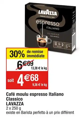 Cora x Carrefour Lavazza café moulu espresso italiano classico offre