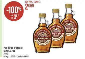 Casino Supermarchés Maple joe pur sirop d’érable offre