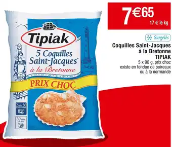 Cora x Carrefour Tipiak coquilles saint-jacques à la bretonne offre