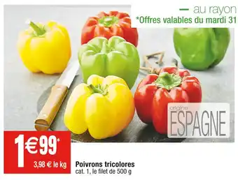 Cora x Carrefour Poivrons tricolores offre