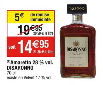 Disaronno amaretto 28 % vol
