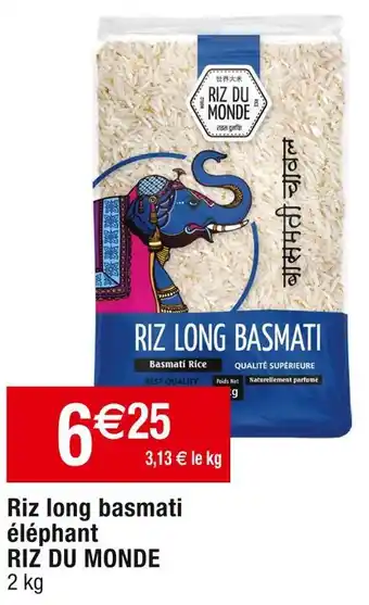 Cora x Carrefour Riz du monde riz long basmati éléphant offre