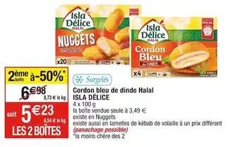 Cora x Carrefour Isla délice cordon bleu de dinde halal offre