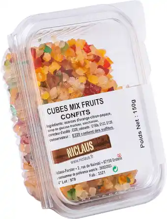 Match Niclaus cubes mix fruits confits offre