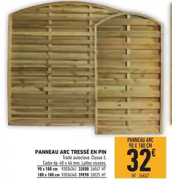 Brico Cash Panneau Arc Tressé En Pin offre