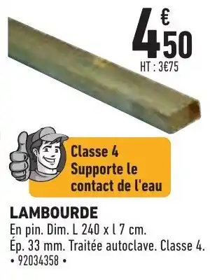Brico Cash Lambourde offre