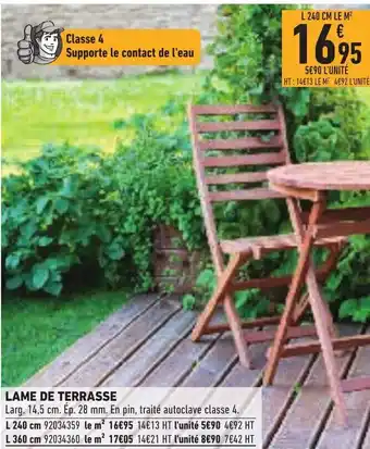 Brico Cash Lame De Terrasse offre