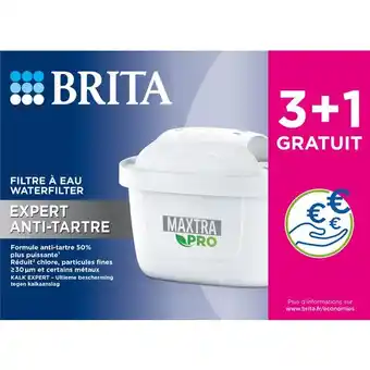Carrefour Brita pack 3+1 cartouches maxtra pro expert anti-tartre offre