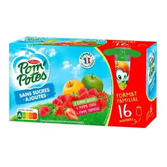 Carrefour Pom'pote pom' potes sans sucres ajoutés format familial offre