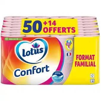 Carrefour Lotus confort papier toilette format familial offre