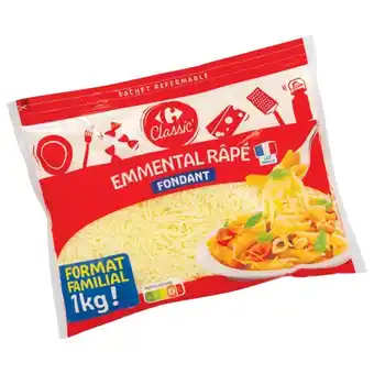 Carrefour Carrefour classic' emmental râpé fondant format familial offre