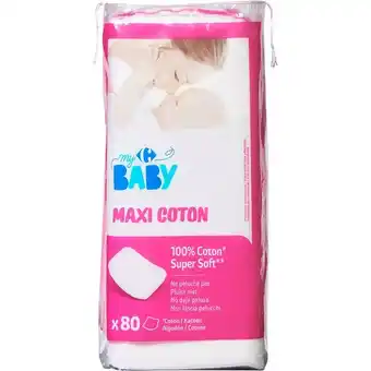 Carrefour Carrefour baby maxi carrés coton offre