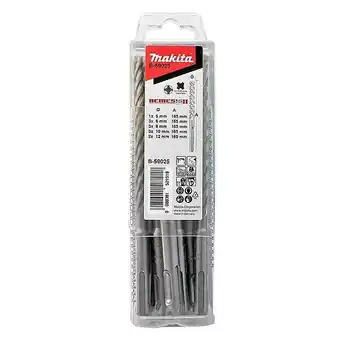 Brico Cash Jeu de forets à béton makita b-59025 sds+ nemesis ii 12pcs offre