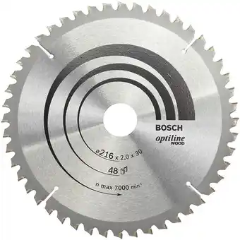 Brico Cash Lame bosch 2608640432 optiline wood ø 216 mm 48 dents pour scie à onglet et radiale offre