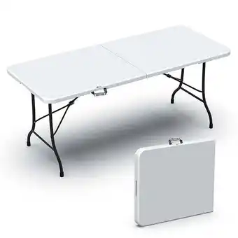 Bricorama Vounot table de camping pique nique pliable 180cm hdpe blanc offre