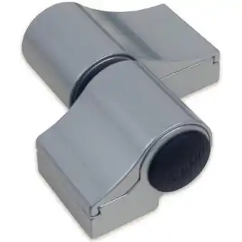 Paumelle en applique pour porte d'entrée type loira plus axe de rotation à 20 mm entraxe 60 mm sans fixation gris alu
