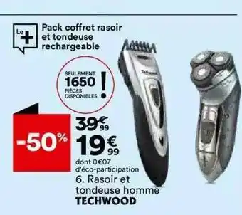 Rasoir Et Tondeuse Homme Techwood