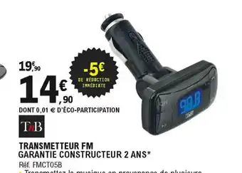 E.Leclerc L'Auto Transmetteur Fm Tnb offre