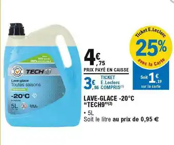 Lave-glace -20°