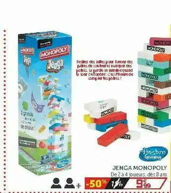 Gifi Jenga Monopoly offre