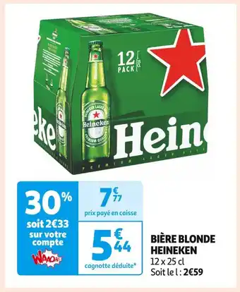 Auchan Supermarché Heineken bière blonde offre