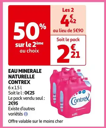 Auchan Supermarché Contrex eau minerale naturelle offre
