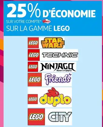 Auchan Supermarché Lego 25% d’économie sur votre compte waaoh ! sur la gamme lego offre