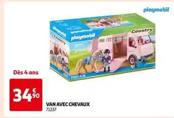 Playmobil van avec chevaux