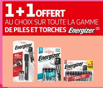 Energizer 1 + 1 offert au choix sur toute la gamme de piles et torches energizer