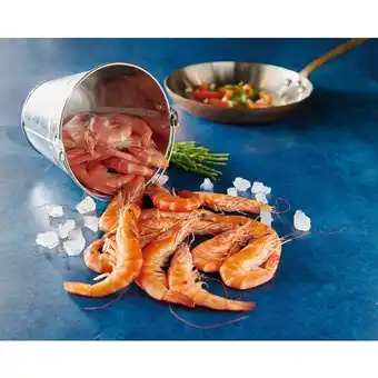 Auchan Crevettes entières cuites réfrigérées ou crues décongelées offre
