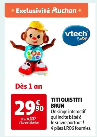 Vtech baby titi ouistiti brun