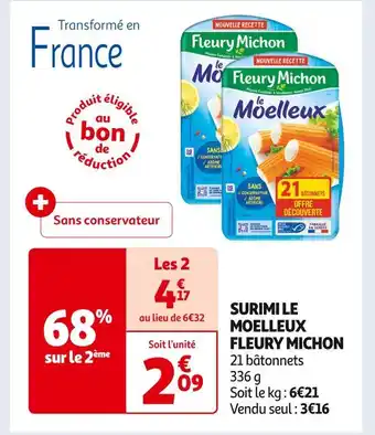 Auchan Supermarché Fleury michon surimi le moelleux offre