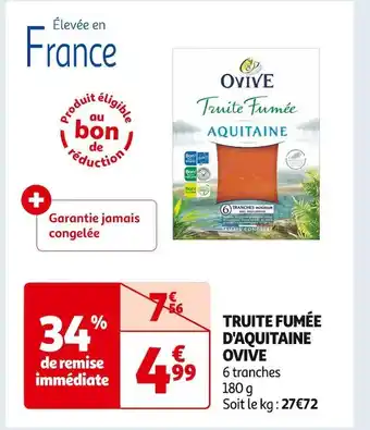 Auchan Supermarché Ovive truite fumée d'aquitaine offre