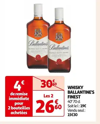 Auchan Supermarché Ballantine's whisky finest offre