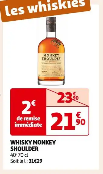 Auchan Supermarché Monkey shoulder whisky offre