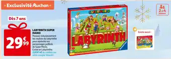 Auchan Supermarché Ravensburger labyrinth super mario offre